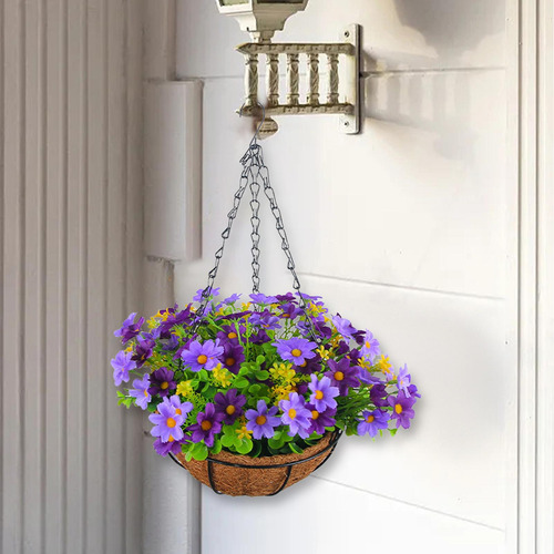 Cesta De Flores De Margaritas Artificiales Colgantes, Planta