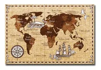 Comprar Cuadro Mapamundi Antiguo 120x70 Otros Diseños Tela