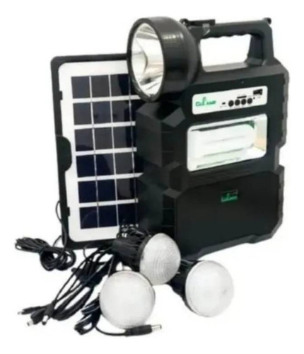 Kit Solar De Camping Emergencia Ampolleta+radio+bt+linterna 