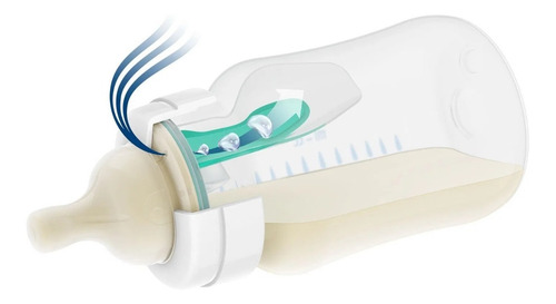 Imagen 6 de 8 de Mamadera Anticolico Philips Avent Airfree 260ml +1 M 81314