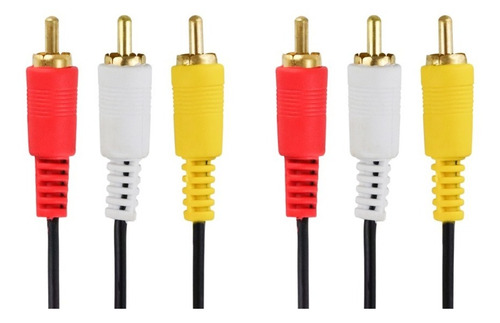 Imagen 7 de 10 de Cable Rca A Rca Y 120cm Tv Dvd Mayoreo Oferta 11-1056