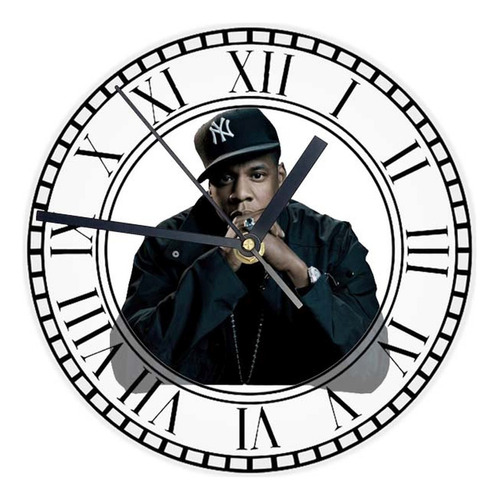 Reloj Redondo Madera Brillante Hip Hop Mod 21