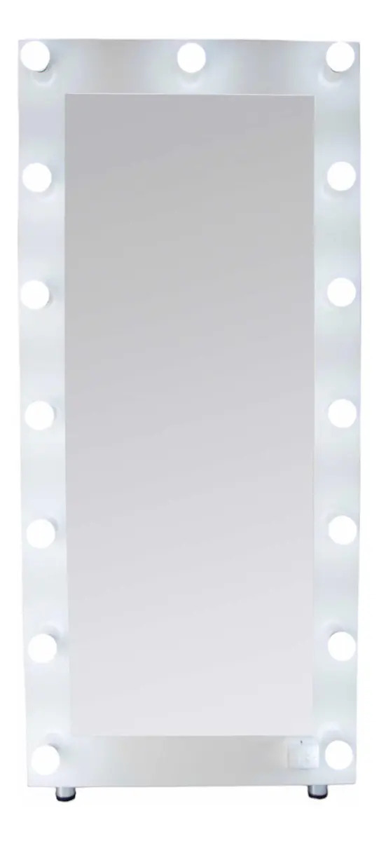 Espejo Hollywood Premium Lamparas Led Incluidas Mueble Marco Blanco