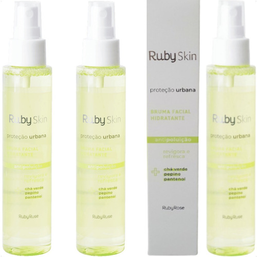 Imagem 5 de 10 de Bruma Facial Hidratante Proteção Urbana Ruby Rose