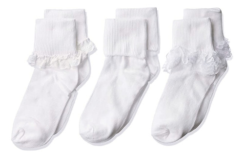 Jefferies Socks Paquete De 3 Calcetines De Encaje Para Ninas