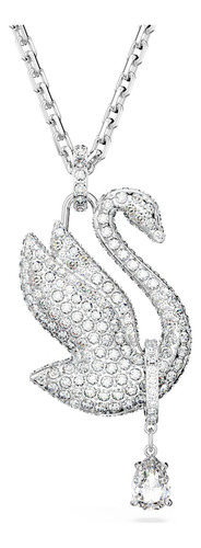 Collar Swarovski Iconic Swan Cisne Largos Baño Rodio