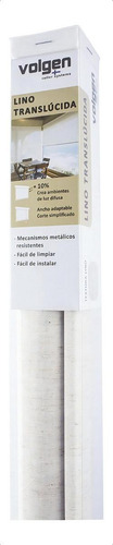 Cortina Roller Lino Translúcida 120x250 Cm Marca Volgen Color Beige