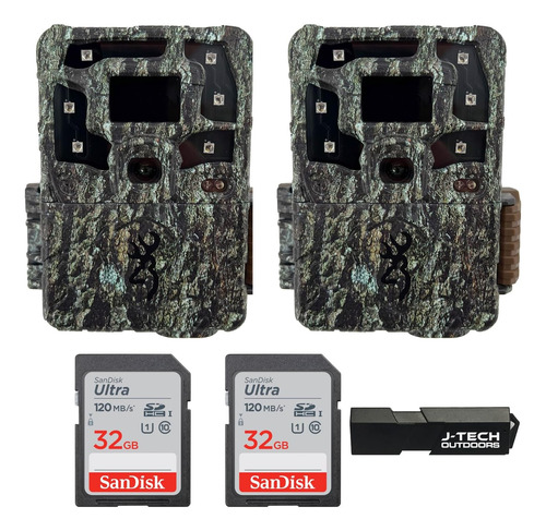 (2) Browning Strike Force Pro X 1080 Trail Game Camera Bundl