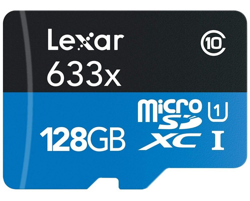 Memoria Lexar Micro Sdxc Uhs-l 128gb 633x 95mb/s 4k Full Hd