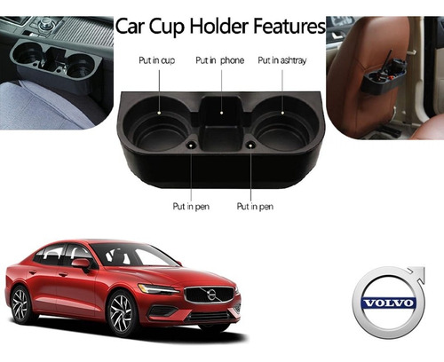 Porta Vasos Con Porta Celular Volvo S60 2019