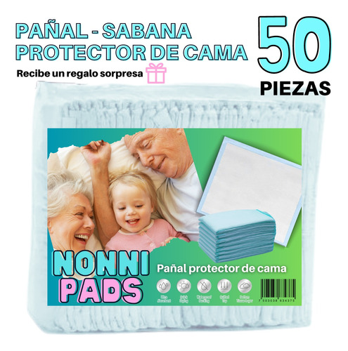 Pañal - Sabana (predoblado) Protector De Cama   Nonni Pads  