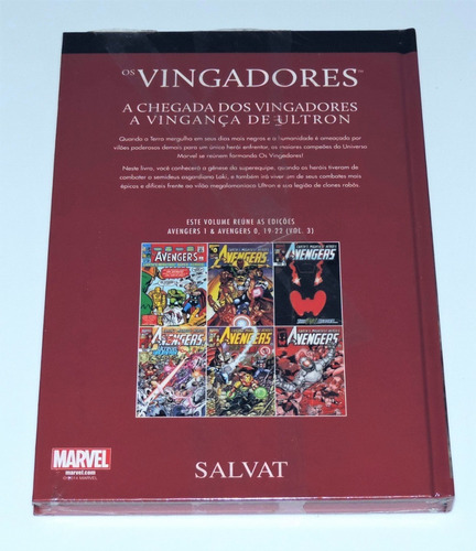 Hq Os Vingadores - Salvat Capa Vermelha Nº 01 - Lacrada