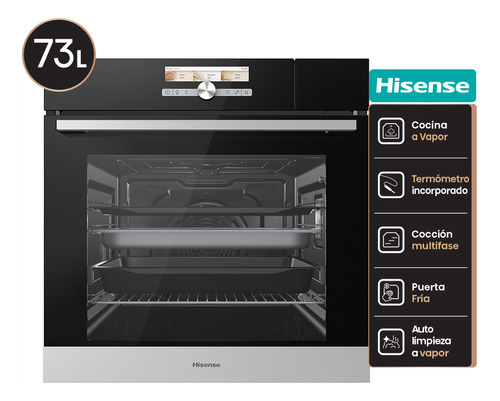 Horno A Vapor Eléctrico Empotrable Hisense Bsa66545ag 73 L Color Negro