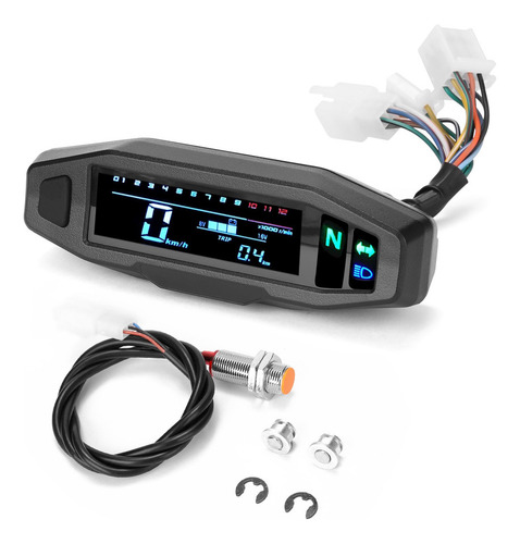 Mini Universal Lcd Digital Motocicleta Medidor Velocímetro