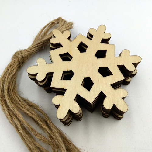 20 Unids Adornos Colgantes De De Madera Árbol De Navidad