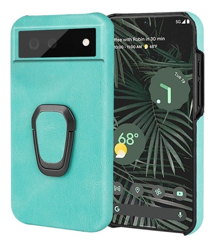 Funda De Teléfono Ring Holder Pu Para Google Pixel 6 Pro