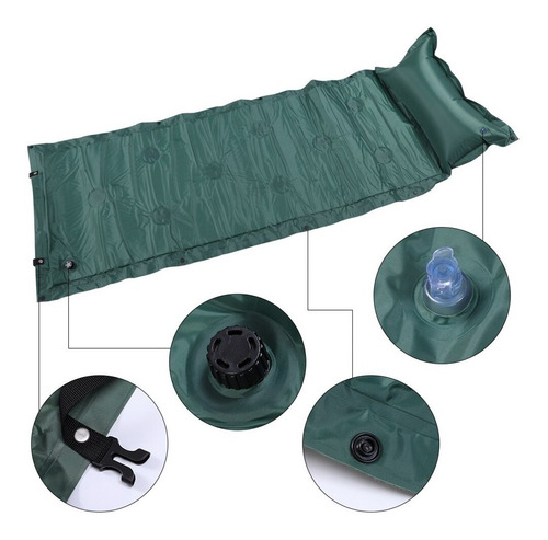 Imagen 1 de 2 de Colchoneta Alfombra Portatíl +almohada Inflable Campin