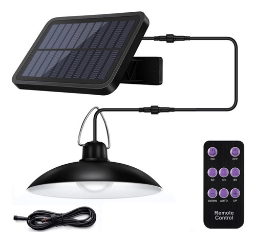 Lampara Led Solar Lampara Colgante Luz Calida Control Remoto