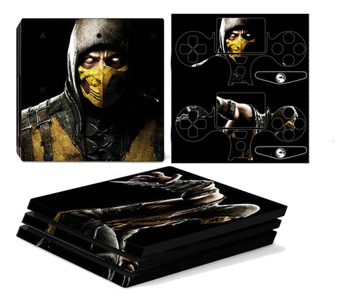 Skin Ps4 Slim + Skin 2 Joyst + 2 Lightbar - Mk