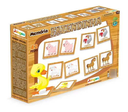 Jogo da Memória - Animais da fazenda 