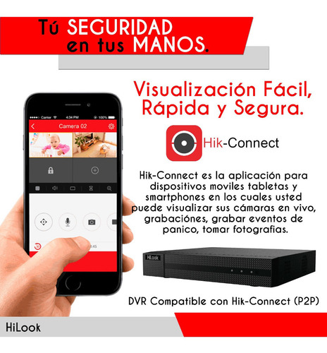Kit Cctv Dvr 16ch 1080plite 16 Cámaras Bala + Hdd 3tb Hilook