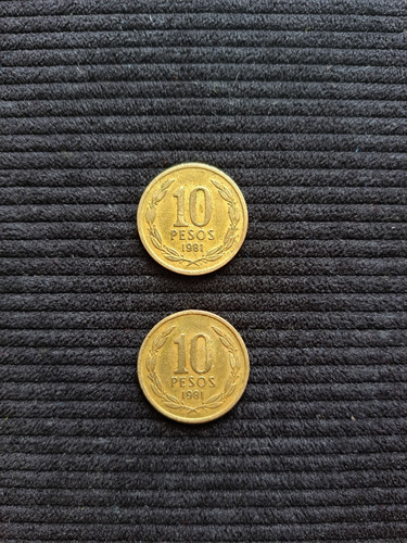 Monedas De 10 Pesos Chilenos