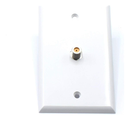 Jack De Pared De Video Blanco Para Cable Coaxial F Tipo De 3