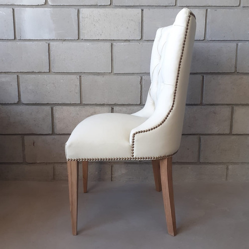 Imagen 4 de 10 de Silla Comedor Capitone Madera Paraiso Antimanchas Premium