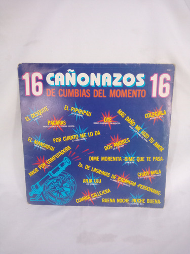 Lp 16 Cañonazos De Cumbias Del Momento Trebol 1985 (Usado)