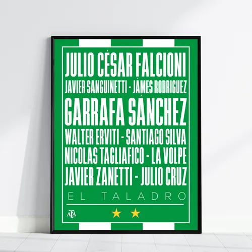 Cuadro Camiseta Futbol Banfield Ideal Regalo Taladro Idolos