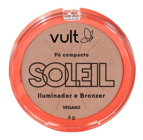 Base de maquiagem em pó Vult Soleil 646825 Pó Compacto tom iluminador e bronzer - 6g