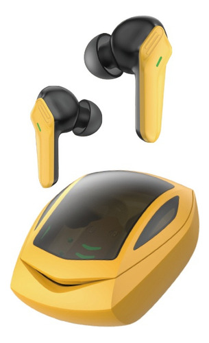 Auriculares Inalámbricos Gamer Foneng Bl118 Bt 5.3 In Ear Ye Color Dorado Gold