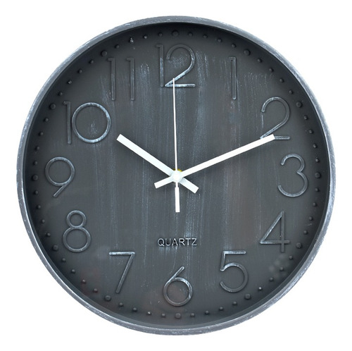 Reloj De Pared Deluxe 29cm Color Negro