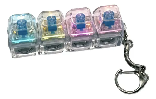 Teclado Antiestrés Llavero Con 4 Botones Y Luces: Juguete Sensorial Portátil Para Niños Y Adultos