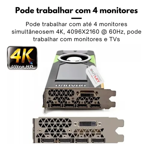 Placa De Video Quadro Gamer Profissional Quadro P5000 16 Gb Placa De Video Quadro Gamer Profissional Quadro P5000 16 Gb