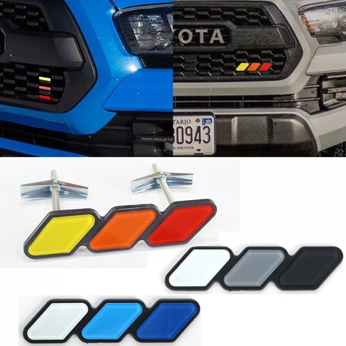 Emblema Parrilla Toyota Tricolor Trd Tacoma Hilux Rav4 Fj 