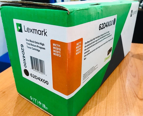 Toner Lexmark 624x 62d4x00 Original Mx711 Mx810 Mx811 Mx812