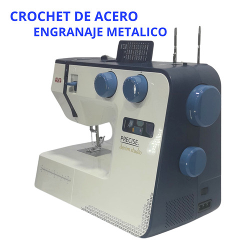 Maquina De Coser Alfa Especial Jeans Y Cuero Blanco