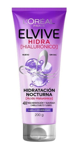 2pzs Elvive Hidra Hialurónico Crema Loreal De Noche Cabello