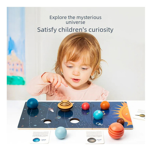 // Tablero Cognitivo 3d Galaxia-ocho Planetas - Montessori