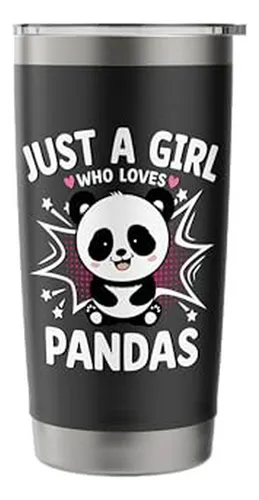 Taza Aislada Acero Inoxidable Con Diseño De Panda Para Chica