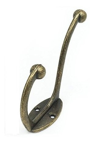 Imagen 2 de 5 de Richohome Retro Dual Coat And Hat Hook- Paquete De 10