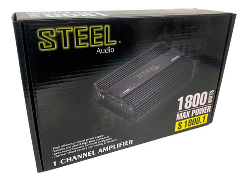 Amplificador Steel Audio 1 Canal 1800w Max. Clase D S1800.1