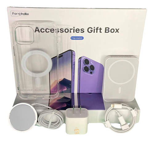 Cargador Magsafe iPhone 12 13 14 Series Gift Box Accesorios