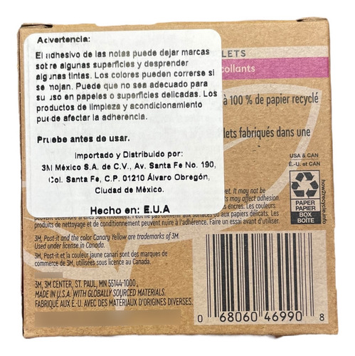 Notas Adhesivas 3m Post It Cubo 3x3 Colores Pastel 350 Hojas