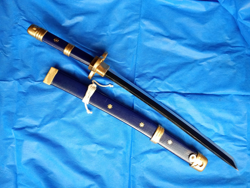 Enma Katana De Zoro Roronoa 3d Accesorios Para Cosplay Azul
