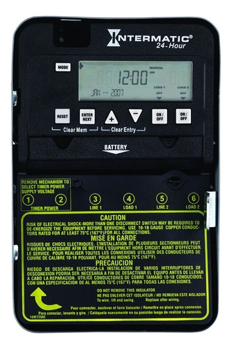 Timer Electrónico 24hrs 2-spst 120-277v Intermatic Et1125cmx