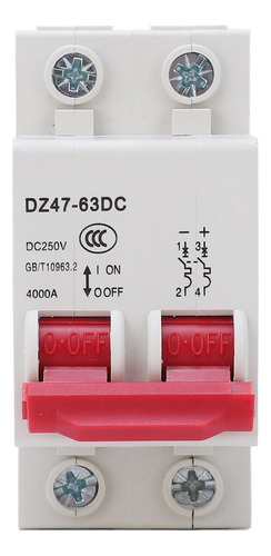 Interruptor De Circuito 250v 2p Fotovoltaico Pv Dc 4000a Rom