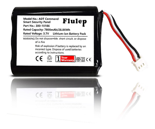 Flulep 300- Reemplazo De Batería Para Adt Command Smart Se.