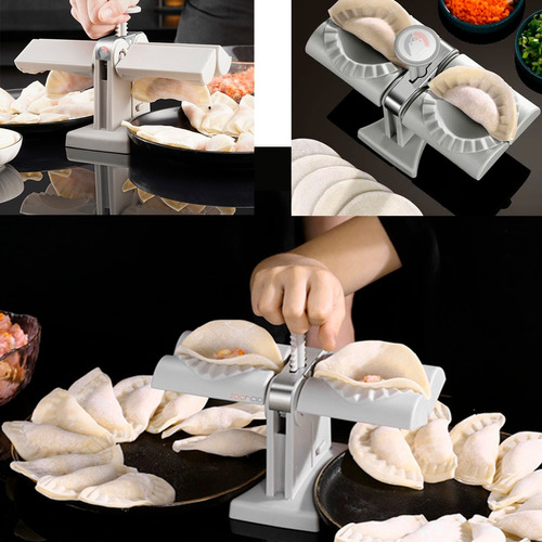 Molde De Prensa  Maquina Dumpling Mold Doble Para Empanadas Color Gris